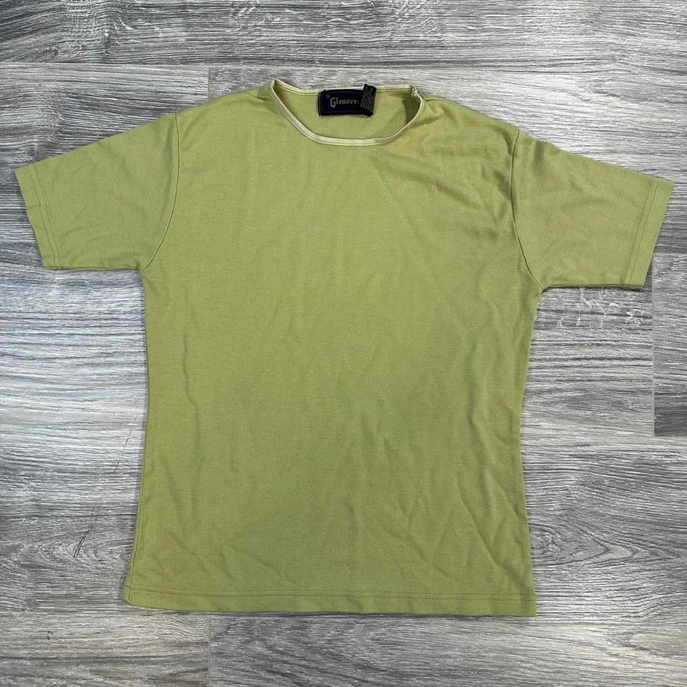 Vintage 90s Glenover Basic Tee in Matcha Green Women's Small